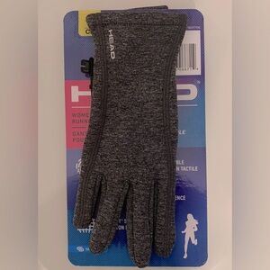 HEAD Women’s Touchscreen Running Gloves Small‎ Gray NWT